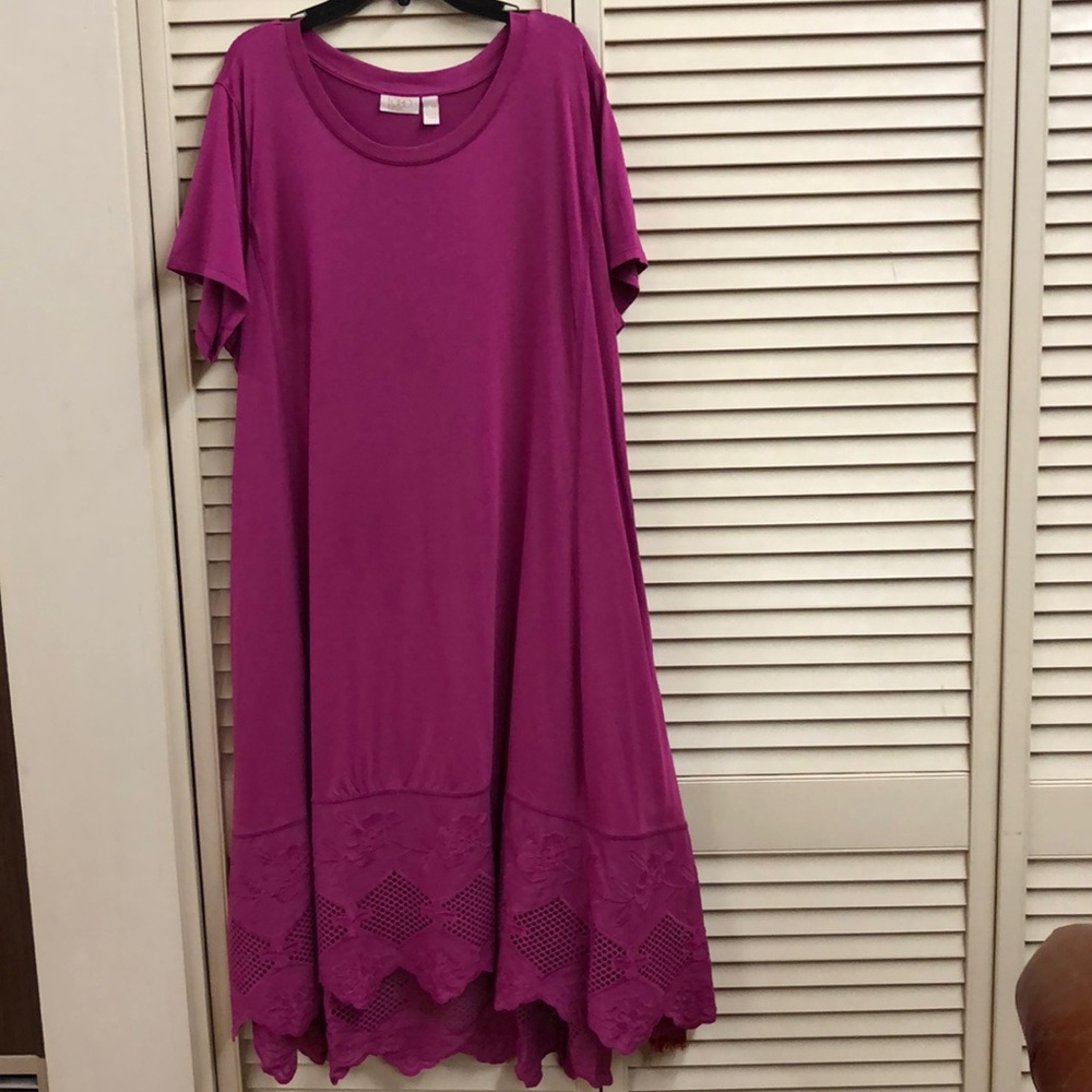 LOGO by Lori Goldstein knit swing dress